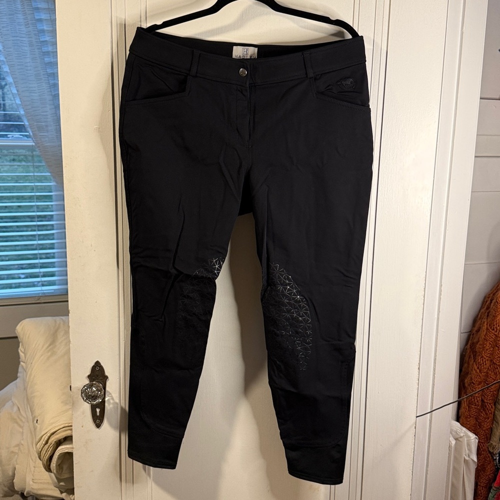Black Hadley Knee Patch Breeches by Smartpak 36R